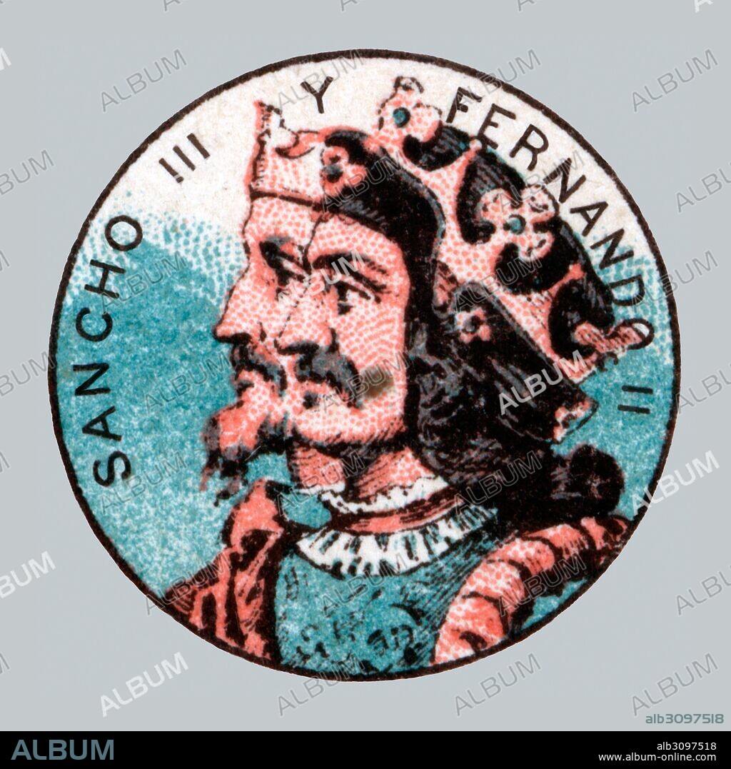 España. Edad media. Sancho III (1134-1158), rey de Castilla del 1157 al 1158, y Fernando II (1137-1188), rey de León del 1157 al 1188.