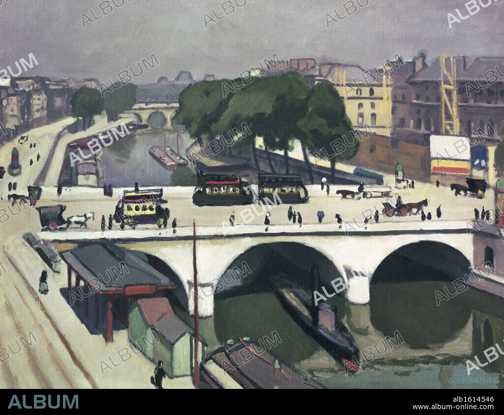 The Saint Michael Bridge in Paris by Albert Marquet, 1875-1947, Russia, St. Petersburg, Hermitage Museum.