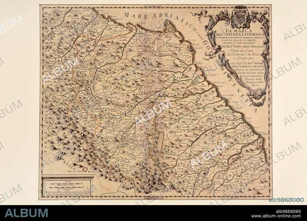 Serra San Quirico (Italy, Marche - province of Ancona), Regional Cartoteca. The Marca d'Ancona (1669-1703), Silvestro Amanzio Moroncelli.