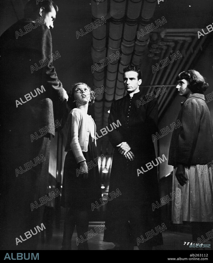MONTGOMERY CLIFT en YO CONFIESO, 1953 (I CONFESS), dirigida por ALFRED HITCHCOCK. Copyright WARNER BROTHERS.