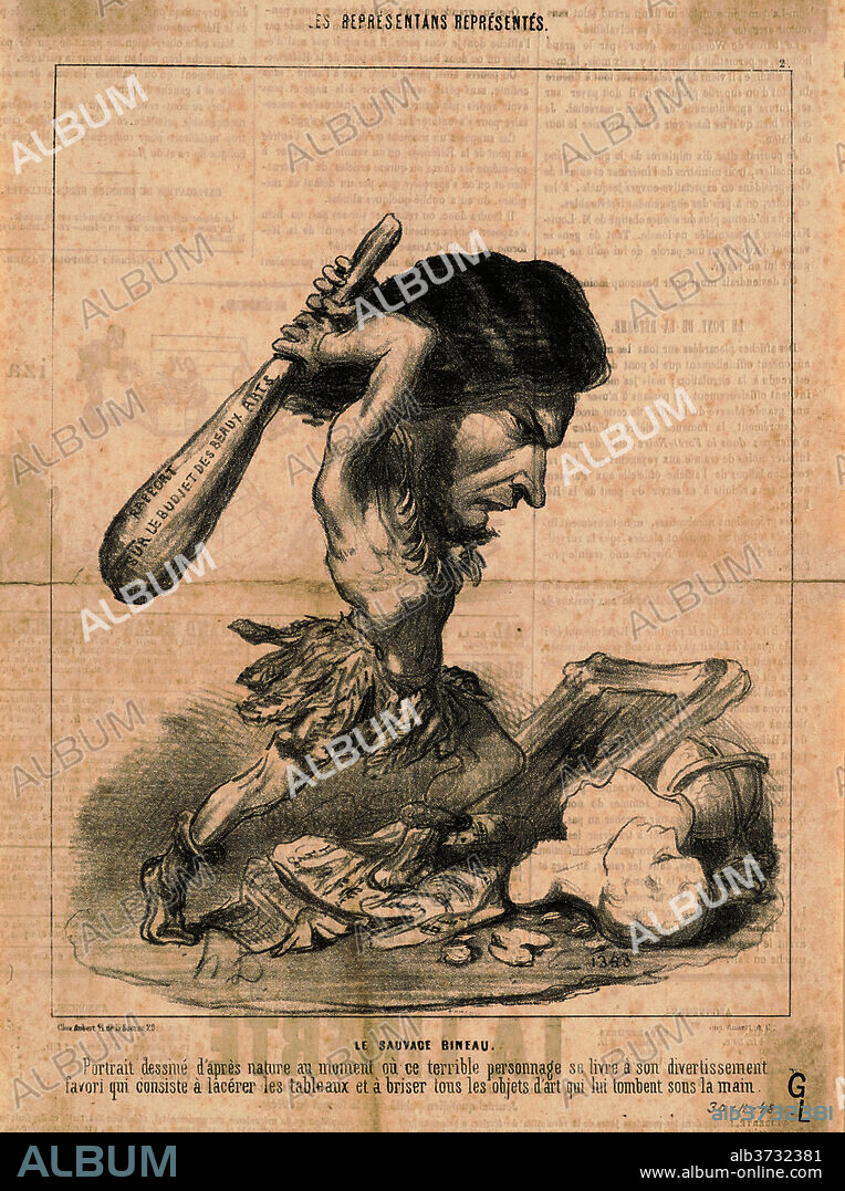 HONORE DAUMIER. J. Martial Bineau (2nd Plate). Dated: 19th century. Medium: lithograph.