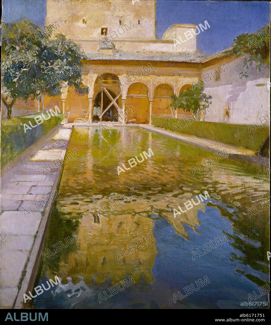 JOSE MARIA LOPEZ MEZQUITA (1883-1954). PATIO DE ARRAYANES.