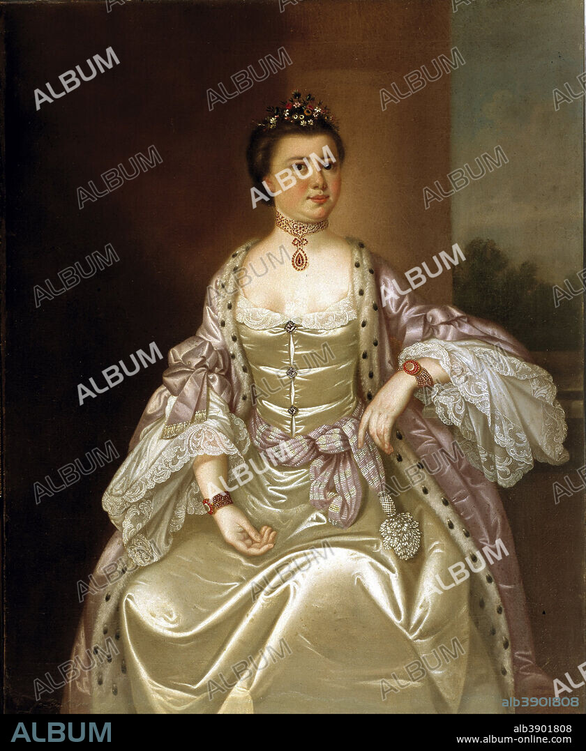 JEREMIAH THEUS. Mrs. Barnard Elliott, Jr. (Mary Elizabeth Bellinger Elliott). Date/Period: Ca. 1766. Painting. Oil on canvas Oil on canvas. Height: 165.10 mm (6.50 in); Width: 1,311.14 mm (51.62 in).