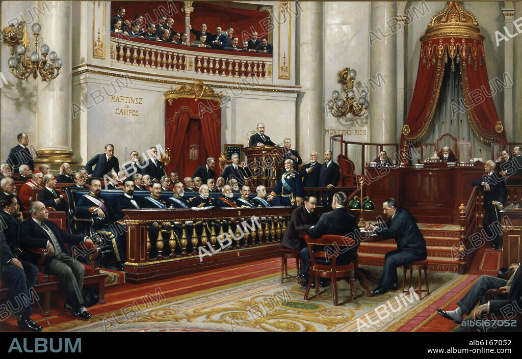 ASTERIO MAÑANOS MARTINEZ (1861-1935). PRESENTACION DEL GOBIERNO DE LA UNION NACIONAL ANTE EL SENADO POR ANTONIO MAURA 22/3/1918 - 1918 - L 0,92 x 14,2 - Nº INVENTARIO 21.