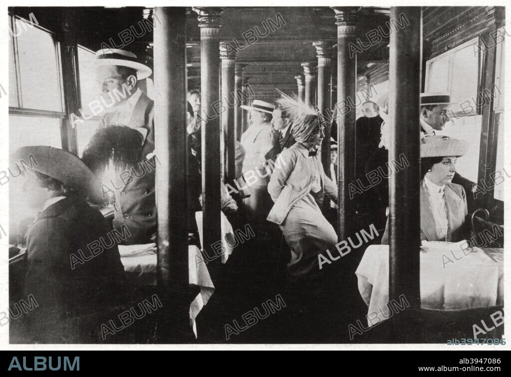 Film company on board Zeppelin LZ13 'Hansa', c1912-1914 (1933). A photograph from Zeppelin-Weltfahrten, Vom ersten Luftschiff 1899 bis zu den Fahrten des LZ127 Graf Zepplin 1932, Dresden, 1933.