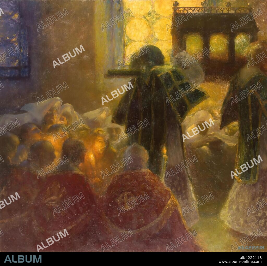 GASTON DE LA TOUCHE. 'Translation of a Holy Relic'. France, 1899. Dimensions: 145x156,5 cm.