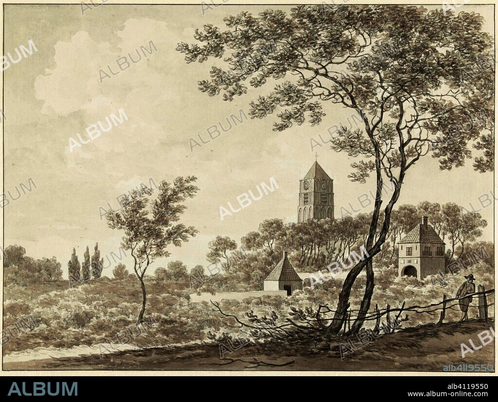 View of Tiel. Draughtsman: Daniël Dupré. Dating: 1761 - 1817. Measurements: h 282 mm × w 377 mm.