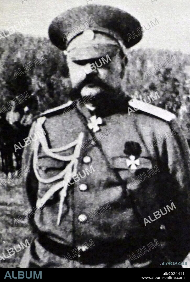 Photographic portrait of Nikolai Yudenich (1862-1933) commander of the Russian Imperial Army during World War I. He was a leader of anti-communist White movement in North-western Russia during the Civil War. Dated 20th Century.