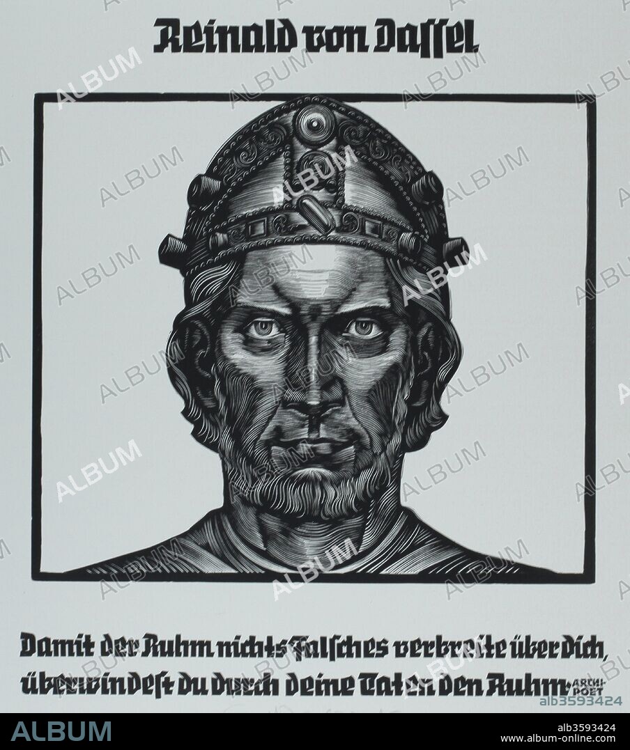 ERNST VON DOMBROWSKI. Rainald of Dassel. From the series The most important men in history.
