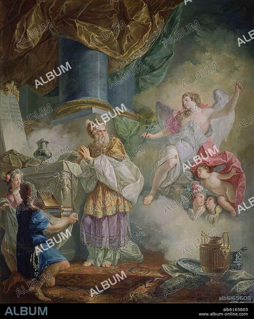 LUIS PARET Y ALCAZAR (1746-1799). LA APARICION DEL ARCANGEL A ZACARIAS - SIGLO XVIII - ROCOCO ESPAÑOL.