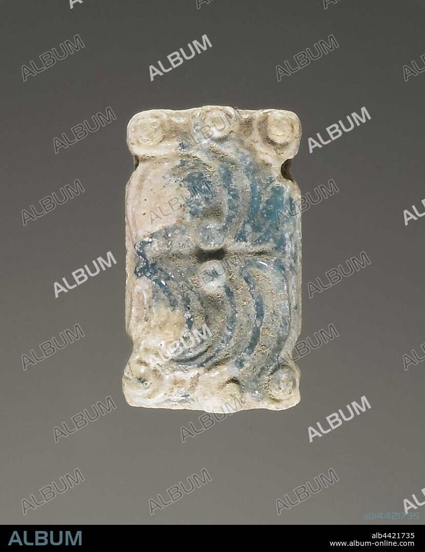 Cast pendant bead, Unknown, Greece, 1400–1300 B.C., Glass, 2 × 1.2 × 0.5 cm (13/16 × 1/2 × 3/16 in.).