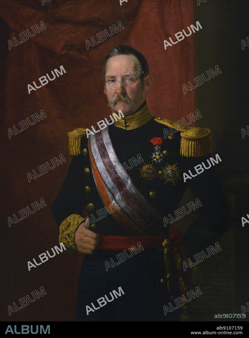 FRANCISCO JAVIER DE URRUTIA Y GARCHITORENA (1803-1869). SPANISH ARTIST.. Serafín María de Sotto (1793-1862). III conde de Clonard y V marqués de la Granada. Militar, político e historiador español. Retrato por Francisco Javier de Urrutia (1803-1869), 1839. Oleo sobre lienzo. Museo del Ejército. Toledo. España-.