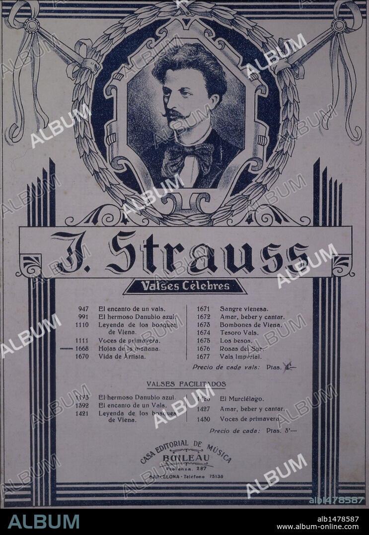 Selección de valses de Johann Strauss, hijo (Viena, 1825-1899).
