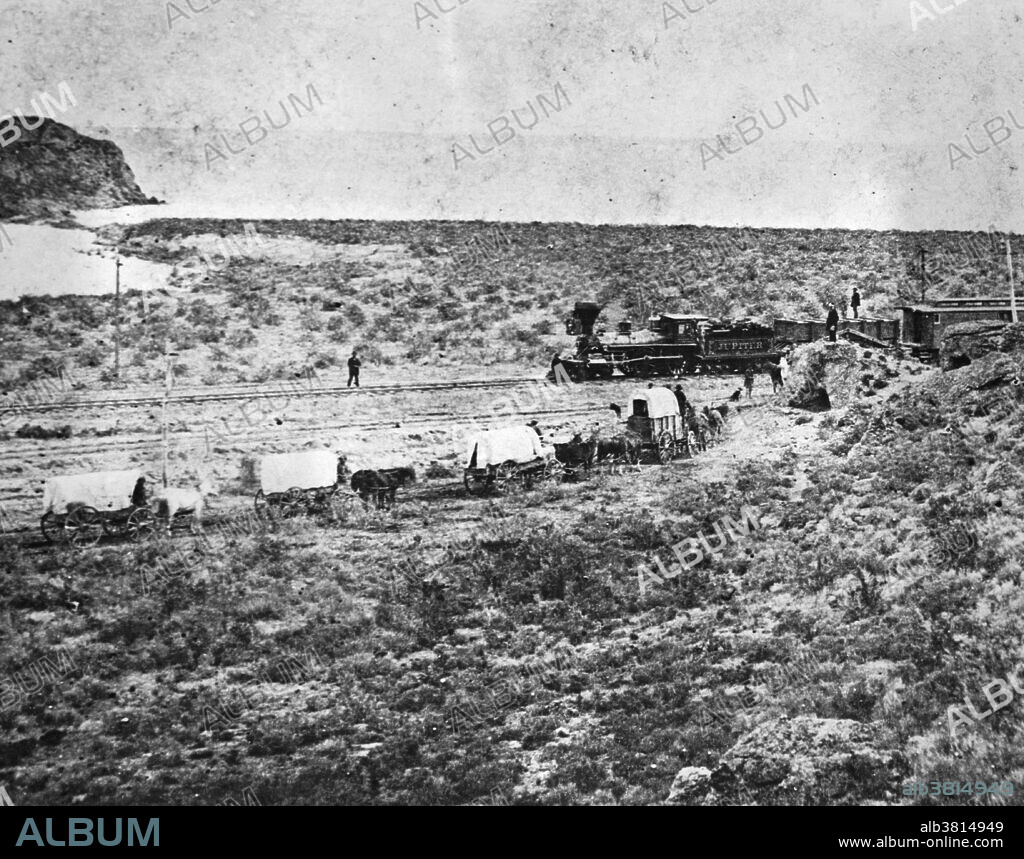 Stanford En Route to Golden Spike Ceremony, 1869