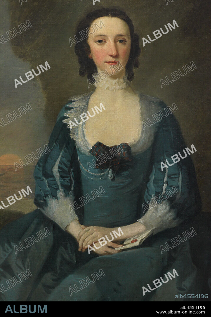 RICHARD WILSON (1714-1782). BRITISH PAINTER.. Flora Macdonald (1722-1790). Scottish Jacobite heroine. Portrait by Richard Wilson in 1747 (1714-1782). Oil on canvas (117 x 93,3 cm). Detail. National Portrait Gallery. London, England, United Kingdom.