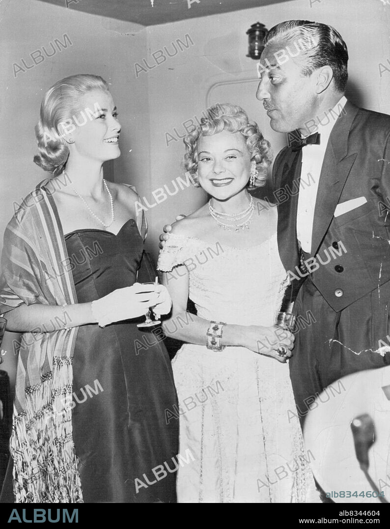 Grace Kelly, Sonja Henie, Cesar Romero. June 06, 1955.