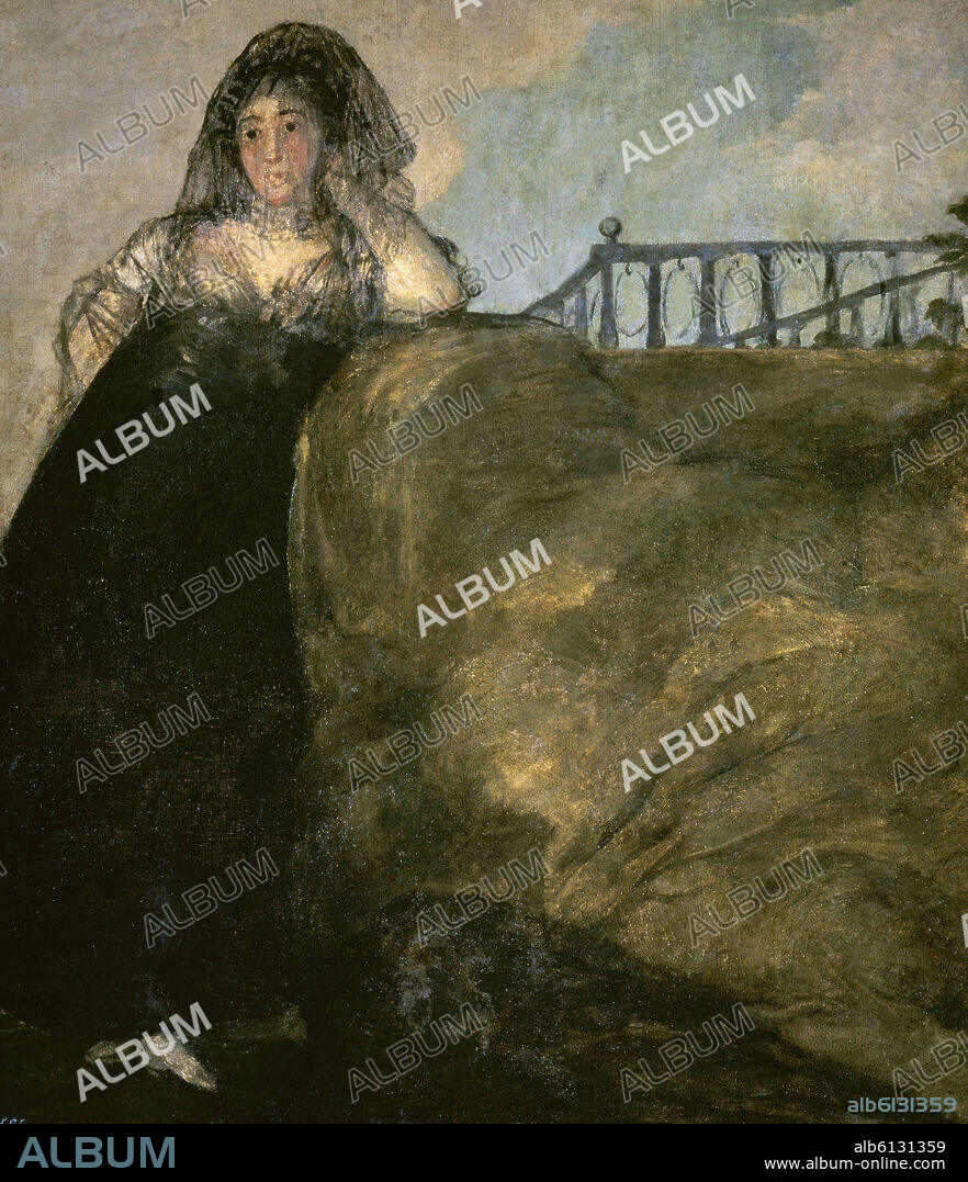 FRANCISCO DE GOYA. 'Leocadia Zorilla', 1820-1823, Oil on mural, 145,7 cm x 129,4 cm, P00754.