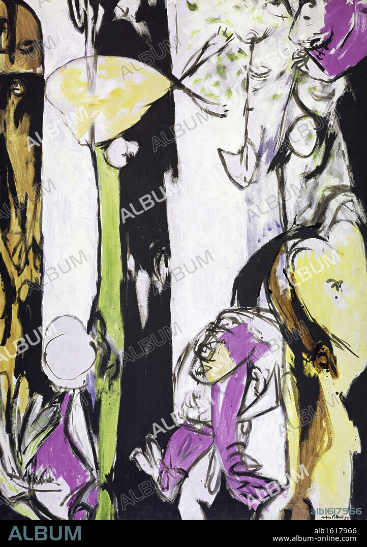 Easter and totem by Jackson Pollock, oil on canvas, 1953, 1912-1956, USA, New York State, New York City, Museum of Modern art and craft.