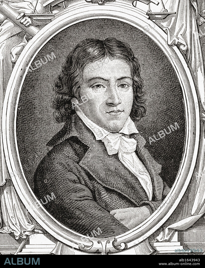 Camille Desmoulins, 1760-1794. French revolutionary and journalist.From "Histoire de la Revolution Francaise" by Louis Blanc.