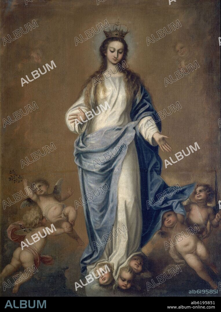 PEDRO ATANASIO BOCANEGRA (1638/1689). INMACULADA - SIGLO XVII - BARROCO ESPAÑOL.