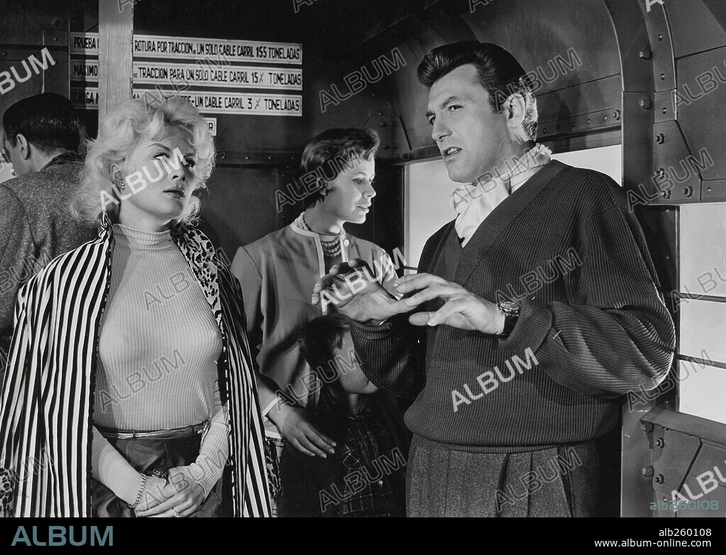 JACQUELINE PIERREUX, MANUEL MONROY and MONTSERRAT JULIO in CUMBRES LUMINOSAS, 1957, directed by JOSE FOGUES. Copyright VERTICE P.C.