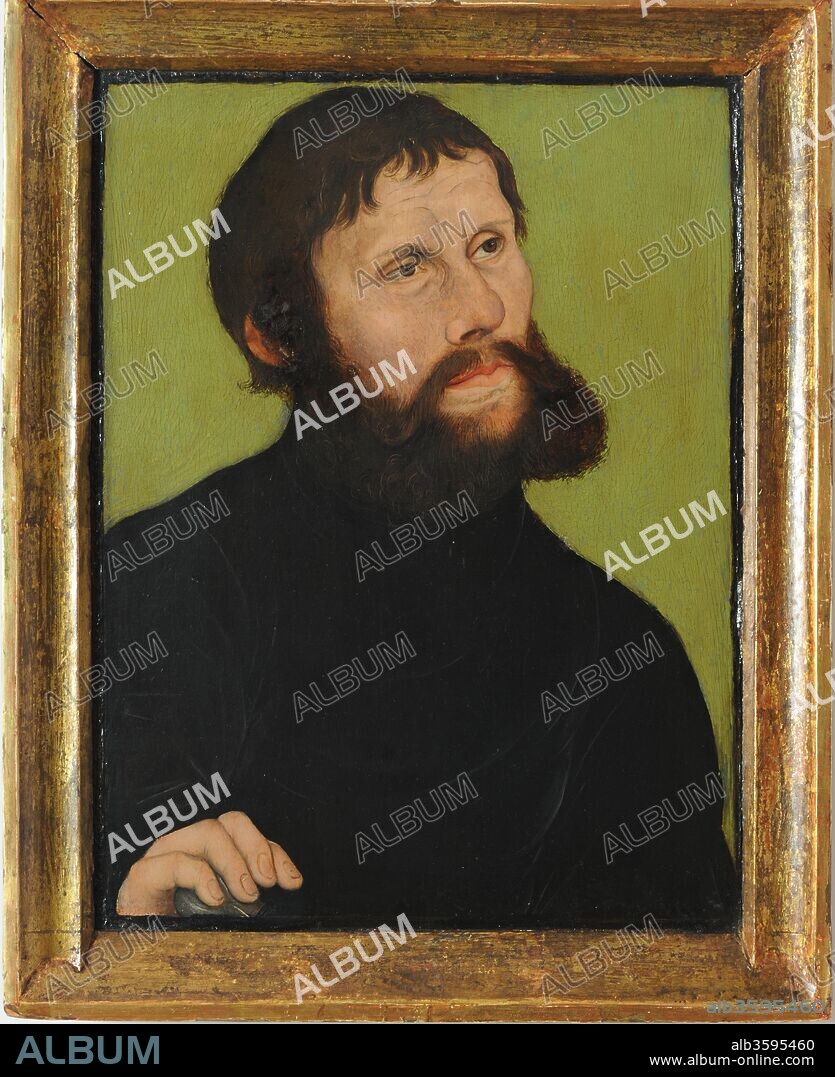 CRANACH, LUCAS, THE ELDER. Portrait of Luther (1483-1546) as Junker Jörg.