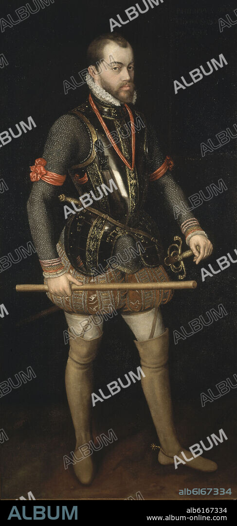 ALONSO SANCHEZ COELLO. FELIPE II EN 1566.