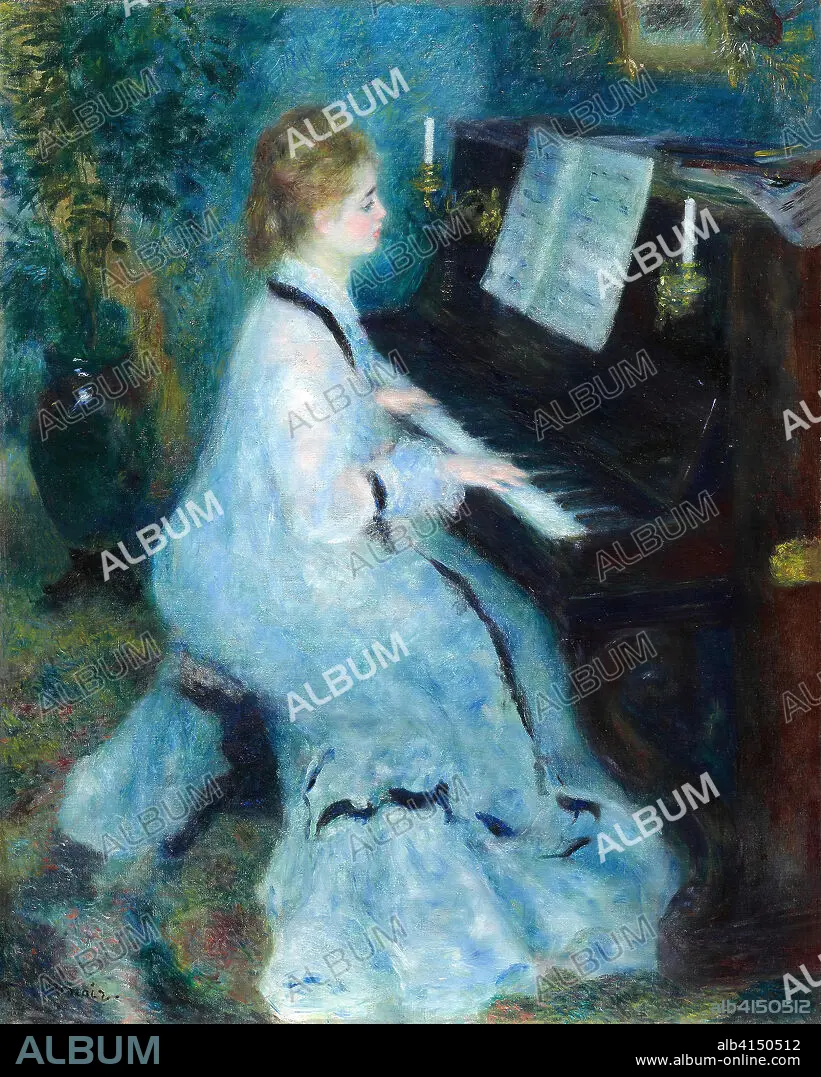 Pierre-Auguste Renoir 【ピアノを弾く女性】 PIERRE AUGUSTE RENOIR. Woman at the Piano. Pierre-Auguste