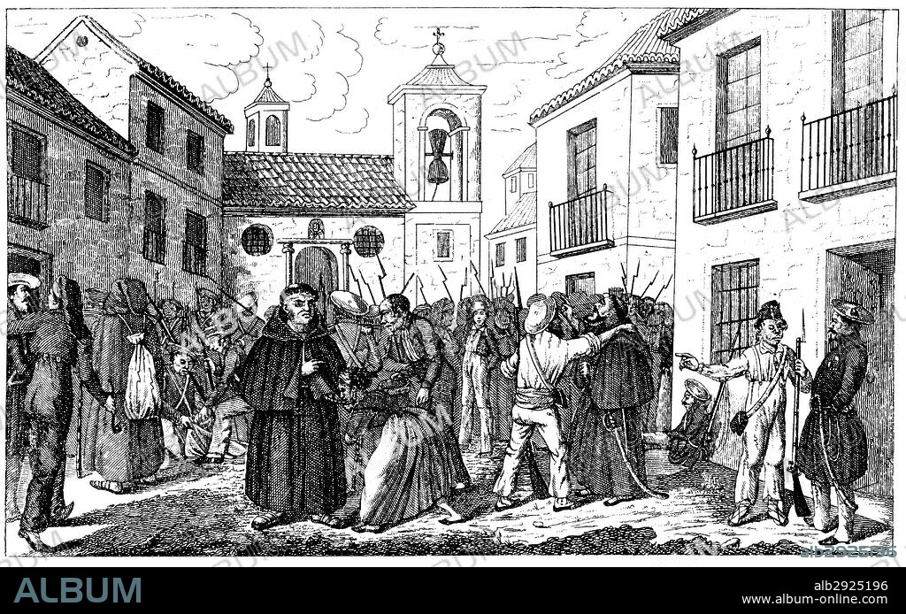 España. Catalunya. Primera guerra carlista (1833-1840). Berga ocupada por los carlistas el 12 de julio de 1837.