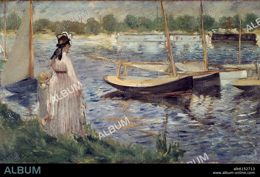 EDUARD MANET (1832-1883). EL SENA EN ARGENTEUIL - SIGLO XIX.