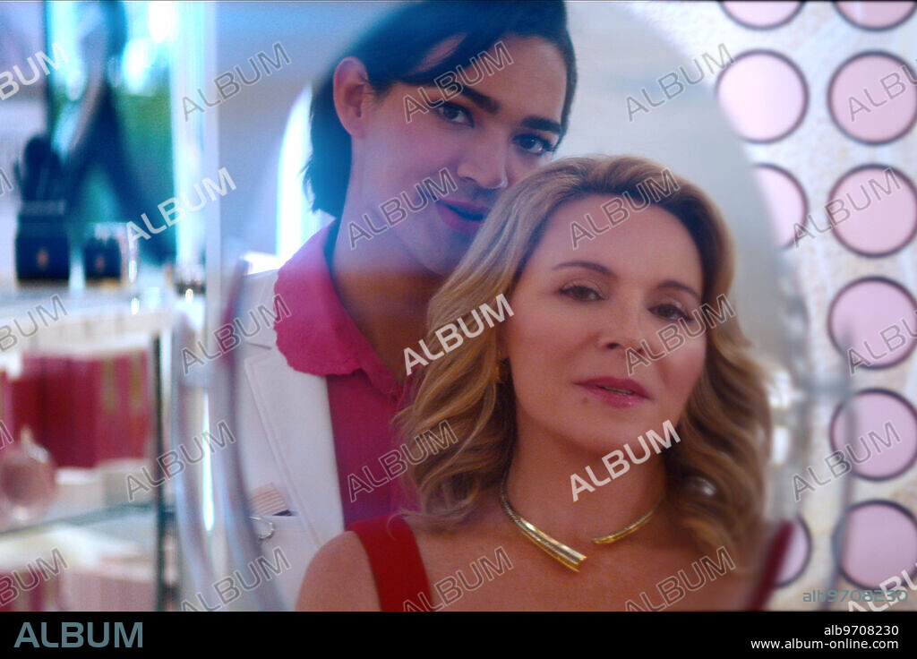 KIM CATTRALL and MISS BENNY in GLAMOROUS, 2023, directed by BRENNAN SHROFF. Copyright CBS Studios.