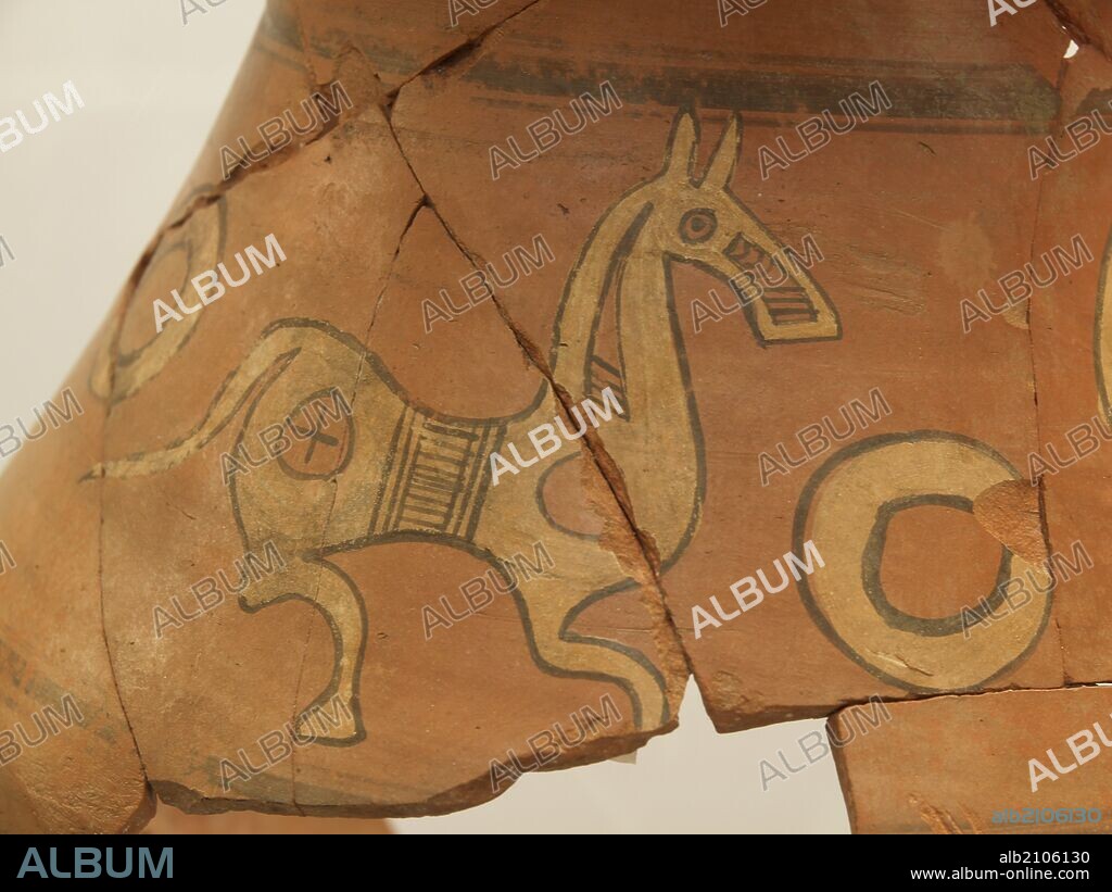 JARRON IBERICO CON DIBUJO DE CABALLO. (DEPOSITO: MUSEO NUMANTINO).