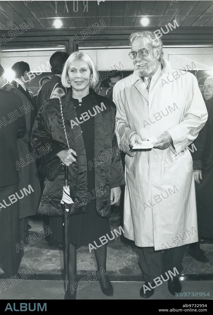 Madrid, 15/10/1992. Fernando Rey y Mabel Karr asisten al preestreno de «La reina anónima».