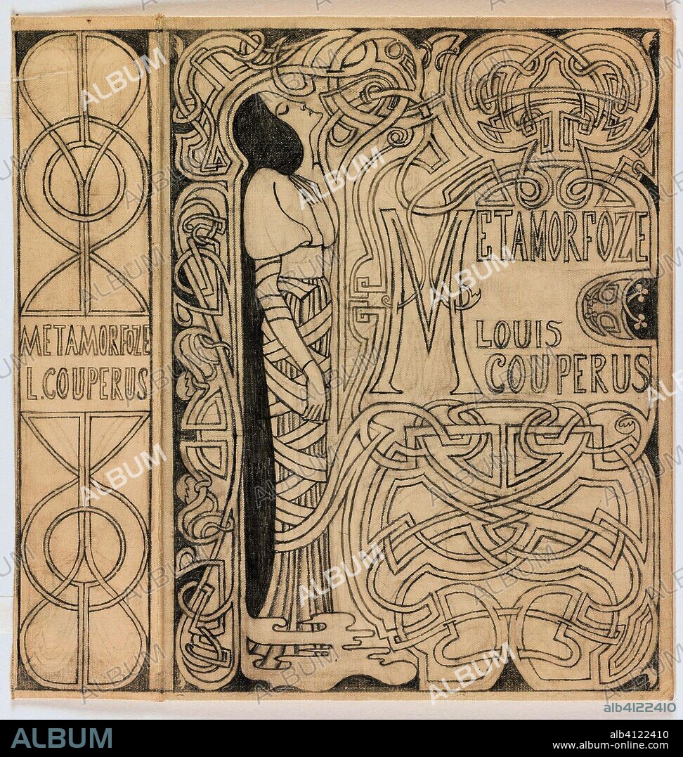 Design for book binding by Louis Couperus' Metamorfoze. Draughtsman: Jan Toorop. Dating: 1868 - 1928. Measurements: h 210 mm × w 204 mm.