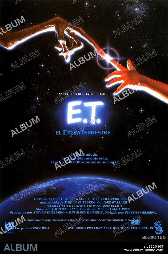 Poster de E. T. EL EXTRATERRESTRE, 1982 (E. T. THE EXTRA-TERRESTRIAL), dirigida por STEVEN SPIELBERG. Copyright UNIVERSAL PICTURES.