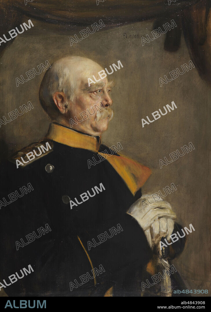 FRANZ VON LENBACH. Portrait of Otto von Bismarck (1815-1898).