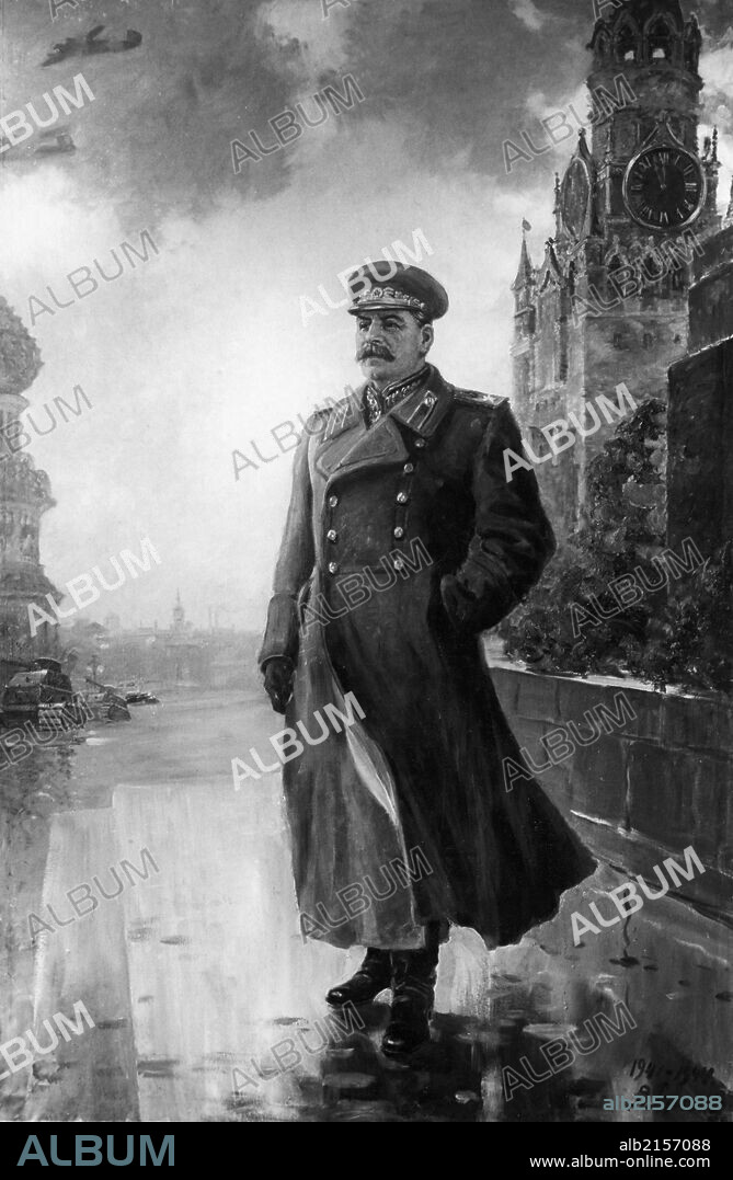Portrait of joseph stalin, oil painting by alexander gerasimov, 1944.