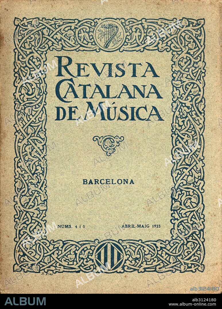 Portada de la Revista Catalana de Música, editada en Barcelona, abril-mayo 1923.
