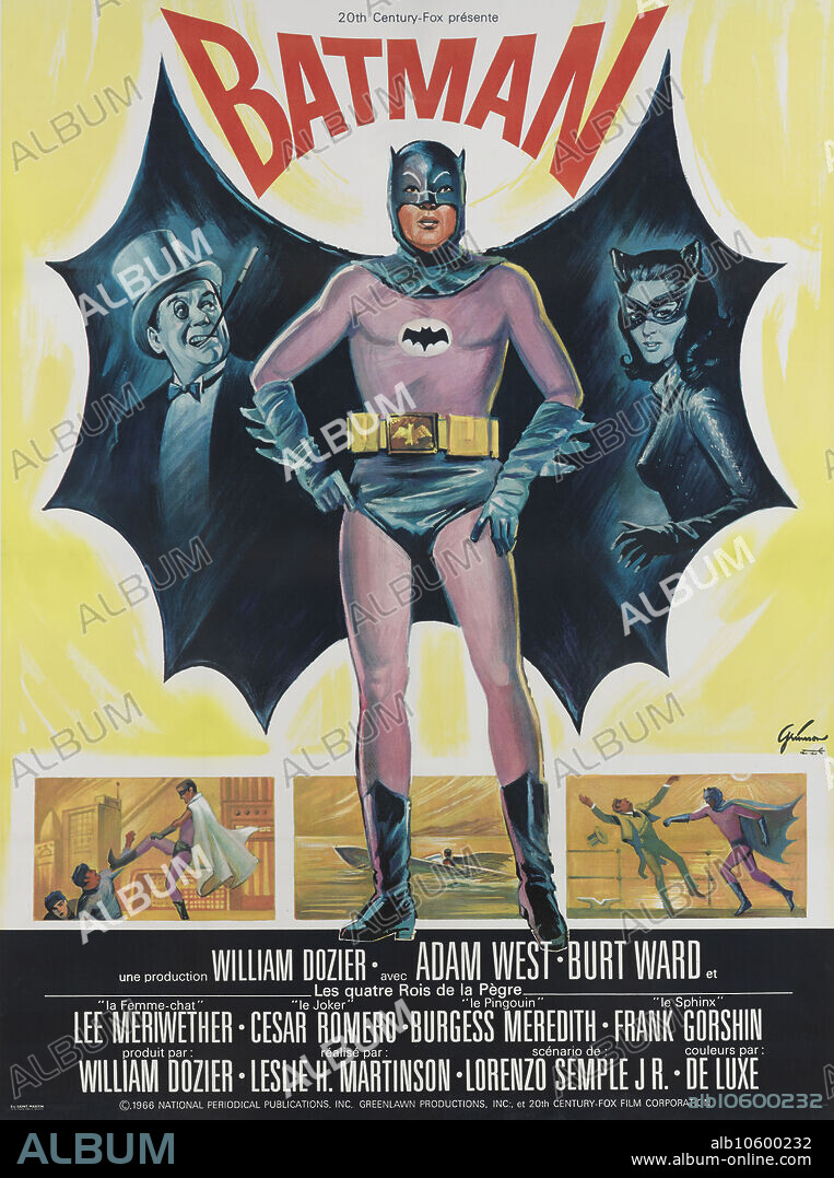 BORIS GRINSSON. Movie poster "Batman: The Movie" by Leslie H. Martinson.