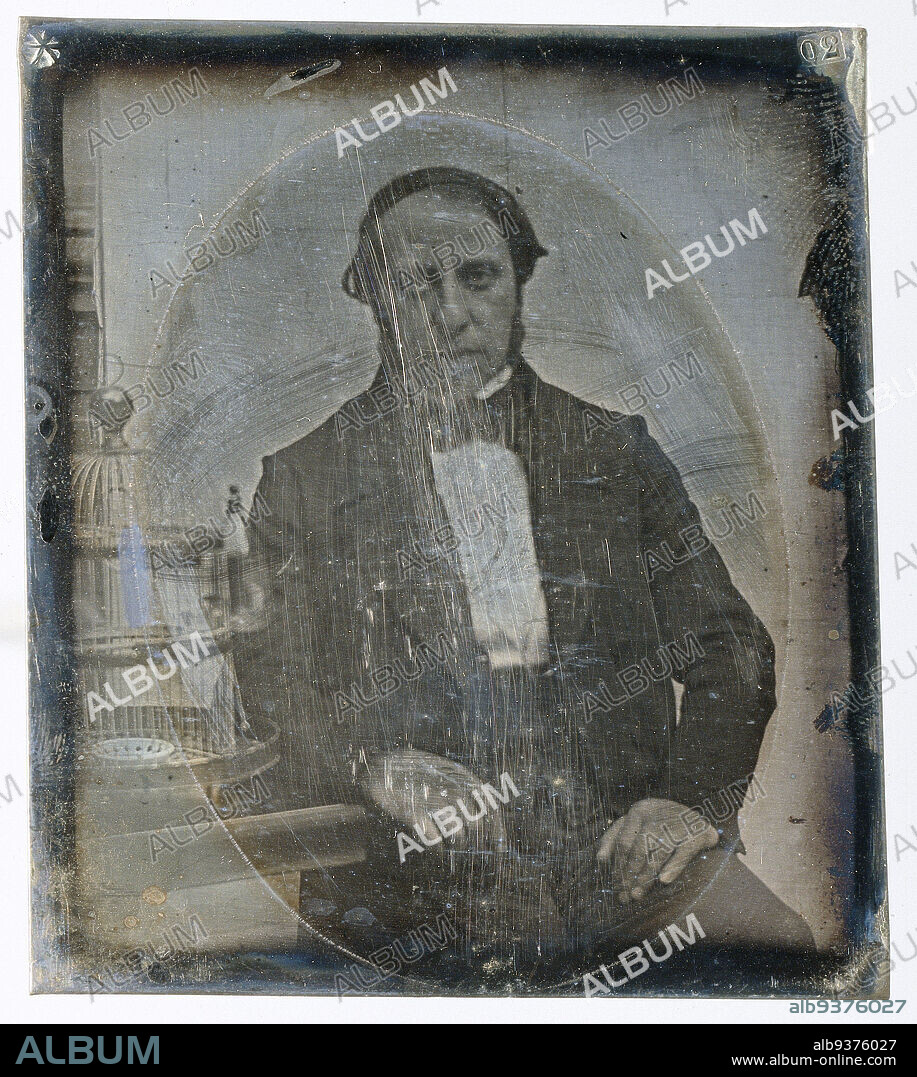 Portrait of Oppenheim, brother-in-law of the photographer, Eduard Isaac Asser, 1847, copper (metal), glass, height 80 mm × width 70 mm.