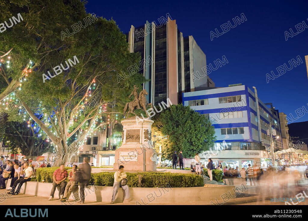 Equestrian statue of Franscisco Morazan, Plaza Morazan, Tegucigalpa, Honduras, Central America.