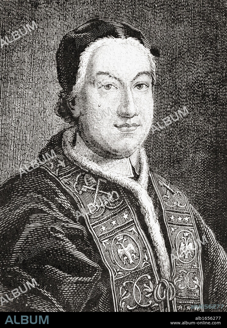 Pope Pius VI, 1717-1799. (GIOVANNI ANGELICO BRASCHI).From "Histoire de la Revolution Francaise" by Louis Blanc.