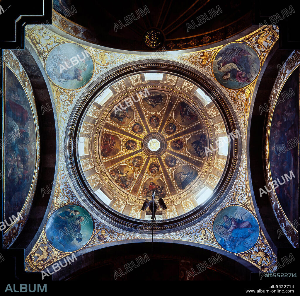 Cúpula de la Capilla de la Concepción, Catedral de Santa María de Tarragona. Frescos de Francesc Tramulles Roig.