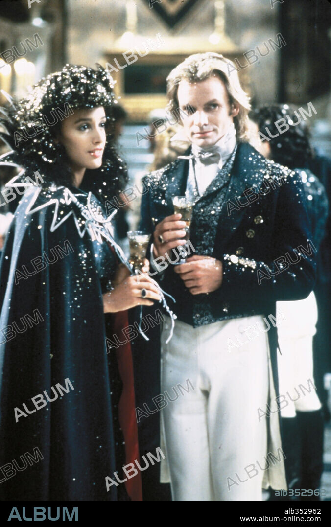 JENNIFER BEALS and sting in THE BRIDE, 1985, directed by FRANC RODDAM.