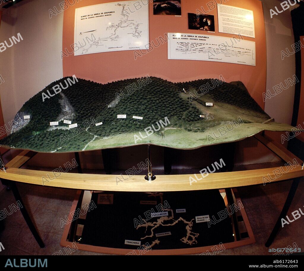 INTERIOR-MAQUETA DE LOS YACIMIENTOS DE ATAPUERCA.