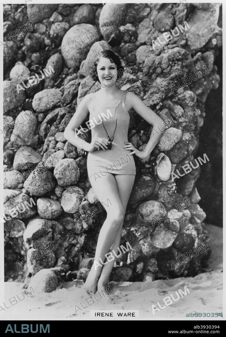 Irene Ware, American film actress, c1938. Irene Ware (1910-1993) was Miss United States at the 1929 International Pageant of Pulchritude (Miss Universe pageant). Her best-known film is 'The Raven' (1935), in which she starred with Boris Karloff and Bela Lugosi. Cigarette card from 'Modern Beauties', 3rd series, issued by the British-American Tobacco Company.