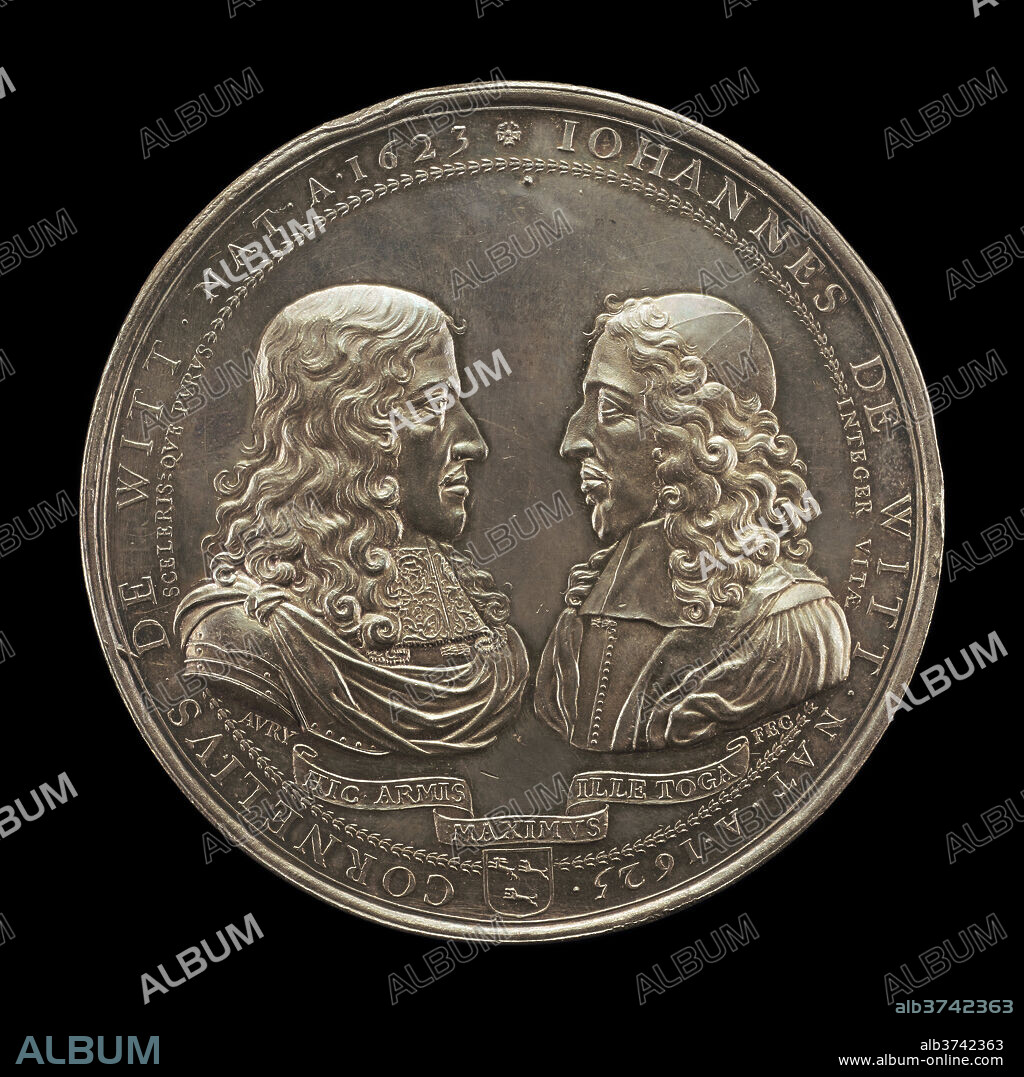 PIERRE AURY. Assassination of the Brothers Cornelius and Johann de Witt at The Hague [obverse]. Dated: 1672. Dimensions: overall (diameter): 7.27 cm (2 7/8 in.)  gross weight: 113.46 gr (0.25 lb.)  axis: 12:00. Medium: silver.