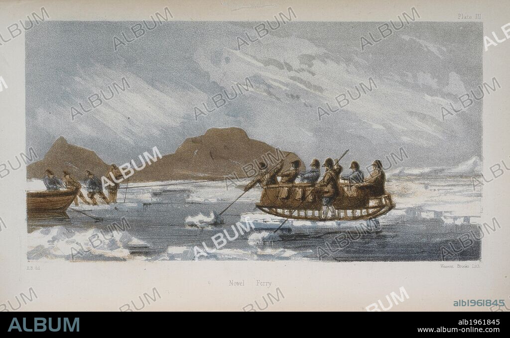 SIR EDWARD BELCHER and VINCENT BROOKS. Novel Ferry. The Last of the Arctic Voyages being a narrative of the expedition in H.M.S. Assistance under the command of Captain Sir Edward Belcher ... in search of Sir John Franklin during the years 1852-53-54. Lovell Reeve: London, 1855. Source: 2370.g.2, volume 1, plate III.