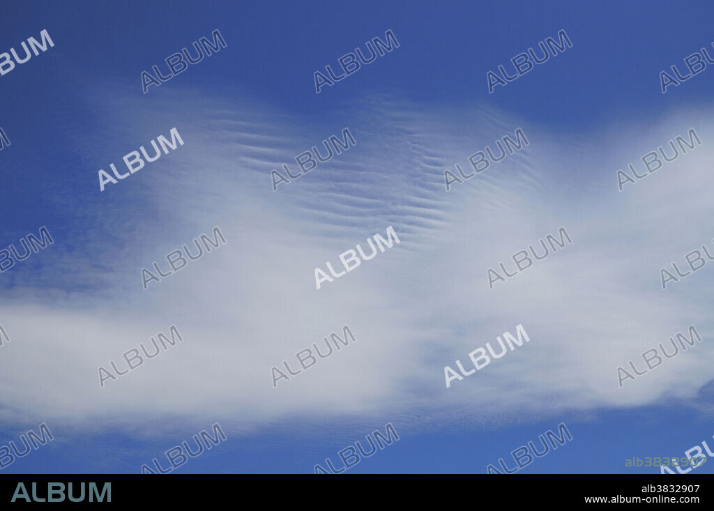 Cirrocumulus undulatus clouds; southwest Oregon, USA.