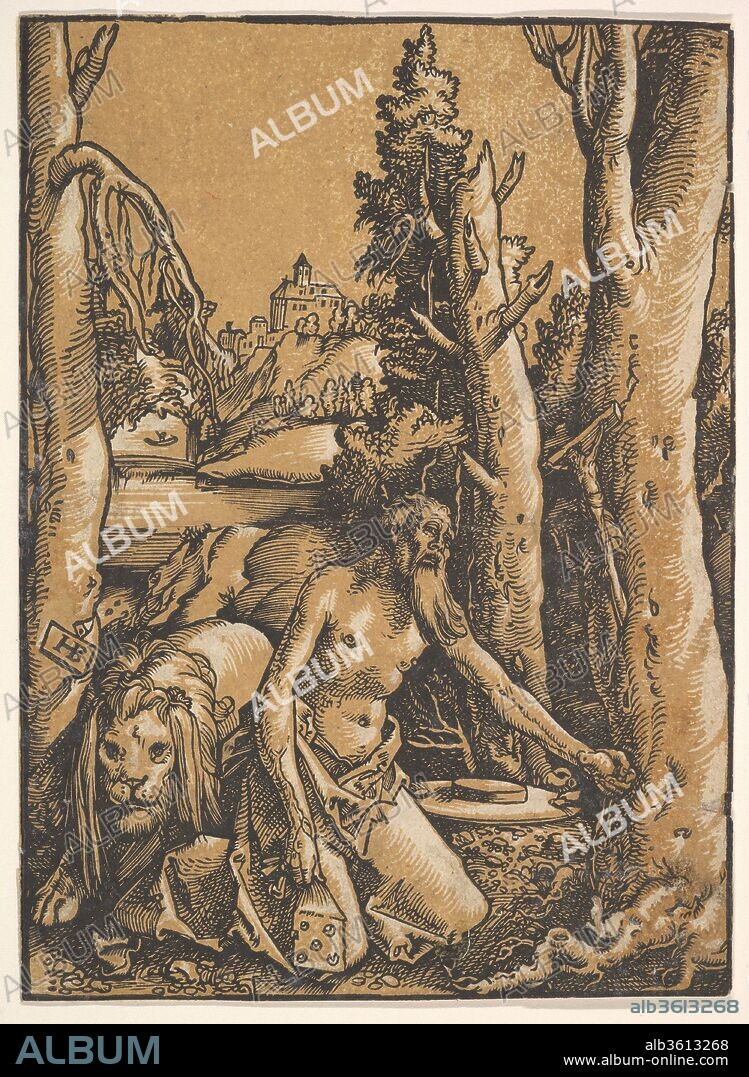 St. Jerome in the Desert. Artist: Hans Baldung (called Hans Baldung Grien) (German, Schwäbisch Gmünd (?) 1484/85-1545 Strasbourg (Strassburg)). Dimensions: Sheet: 7 1/2 × 5 7/16 in. (19.1 × 13.8 cm). Date: ca. 1511.